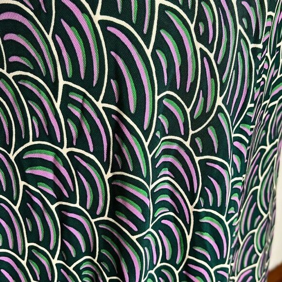 Kate Spade New York Womens Maxi Dress Puff Shoulder Long Sleeve Abstract Size 0 - Picture 4 of 14